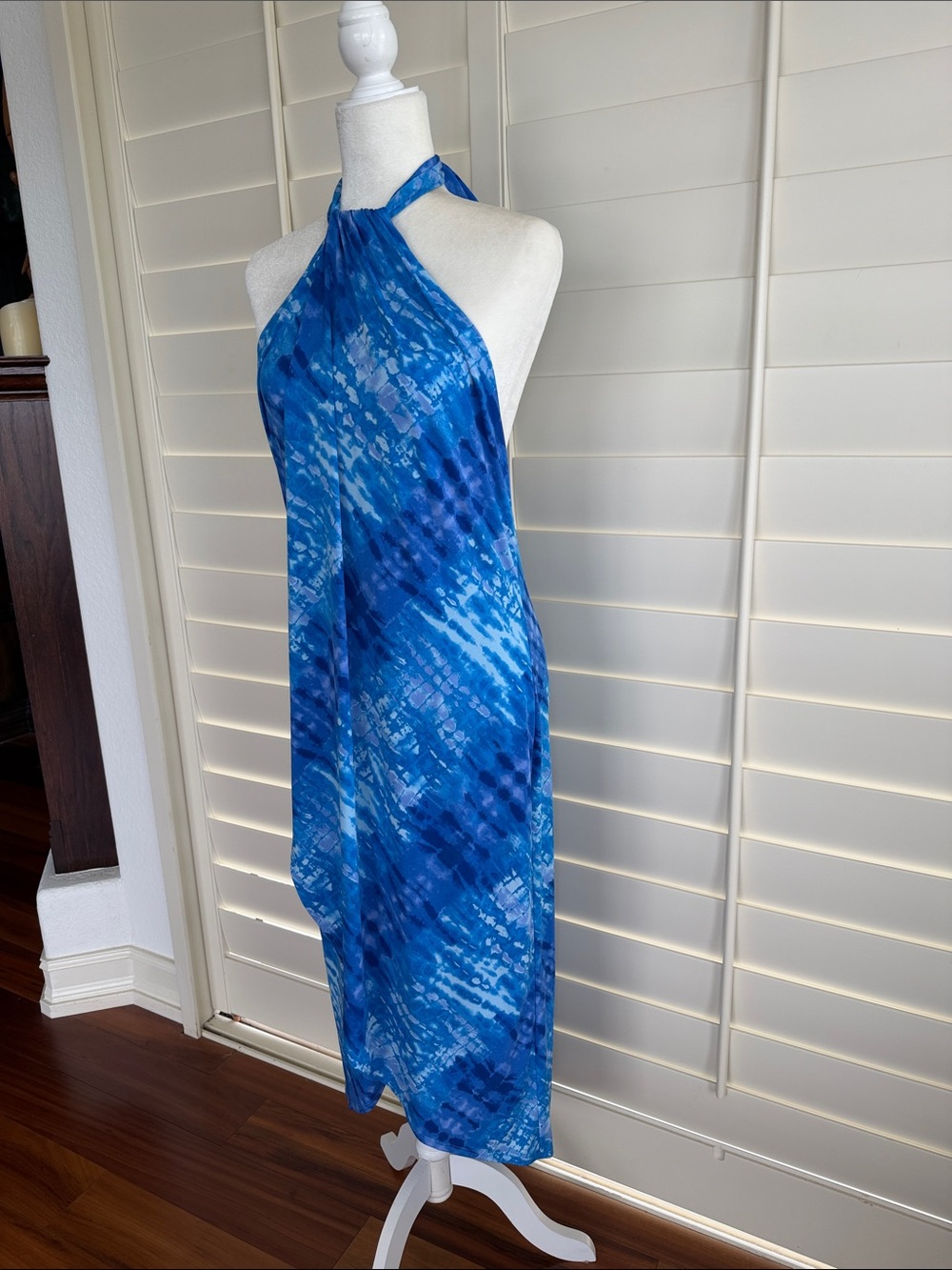VENUS Blue Halter Dress L - Picture 2 of 6